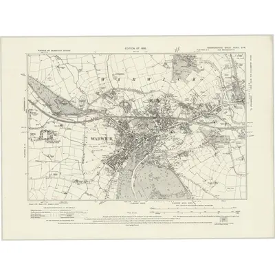 1923 Map of Warwickshire XXXIII.SW, 1926 Print