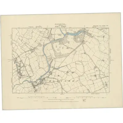 1885 Map of Warwickshire XXXIX.NW, 1886 Print