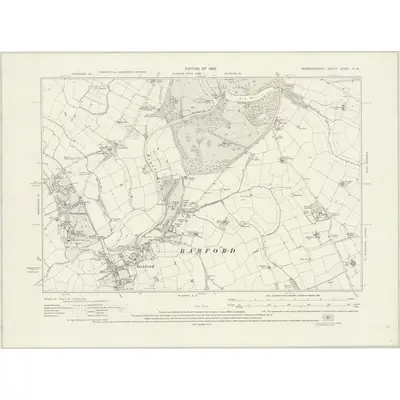 1923 Map of Warwickshire XXXIX.NW, 1926 Print