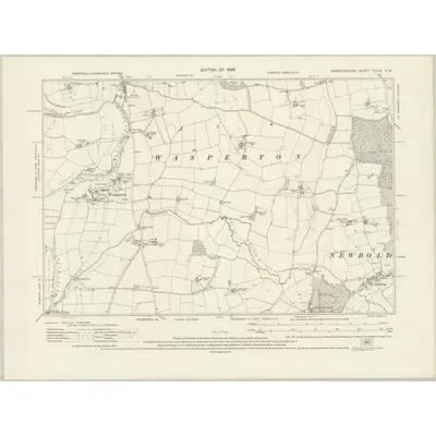1923 Map of Warwickshire XXXIX.SW, 1926 Print