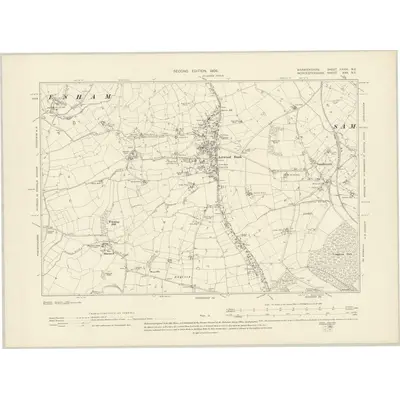 1903 Map of Warwickshire XXXVI.NE, 1905 Print