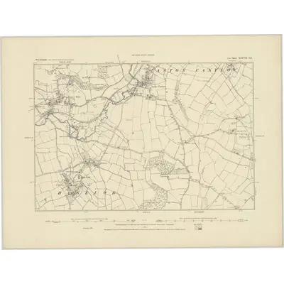 1885 Map of Warwickshire XXXVII.SE, 1886 Print