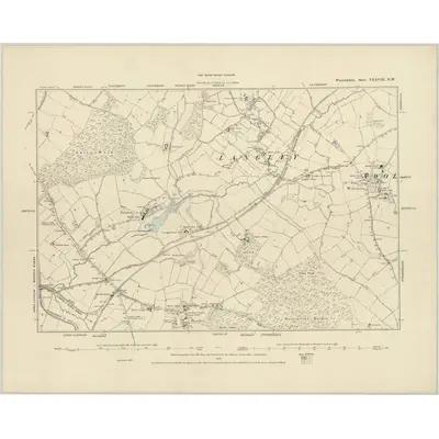 1885 Map of Warwickshire XXXVIII.NW, 1886 Print