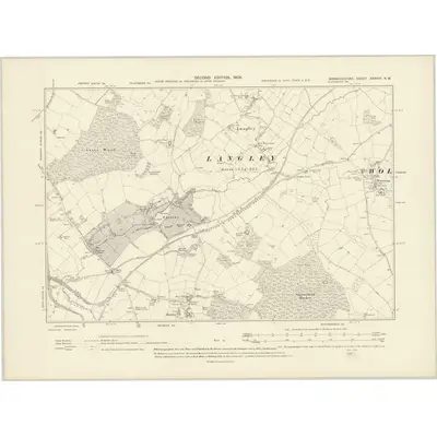 1904 Map of Warwickshire XXXVIII.NW, 1906 Print