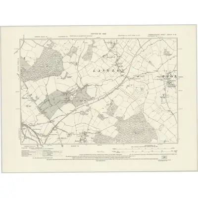 1923 Map of Warwickshire XXXVIII.NW, 1926 Print