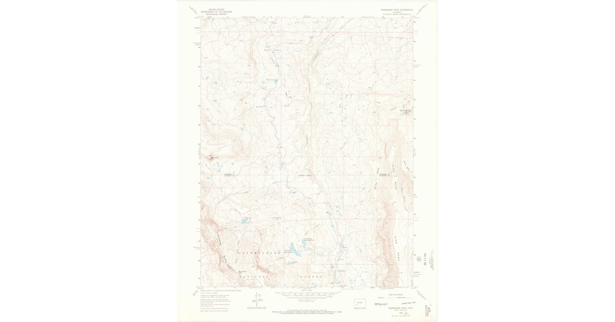 1963 Map of Washboard Rock, Montrose County, CO — High-Res | Pastmaps