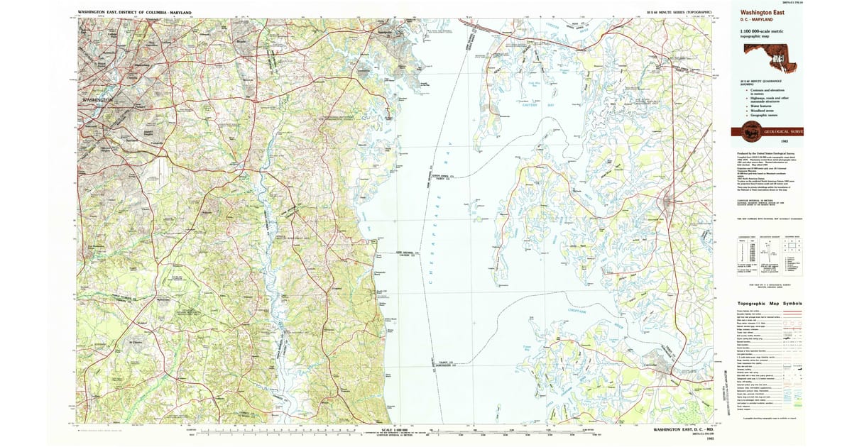 1980s Maps of Kidwells Corner, MD Pastmaps