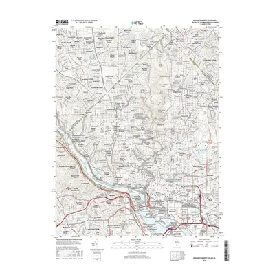 2016 Map of Washington West, 2016 Print