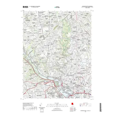 2019 Map of Washington West, 2019 Print