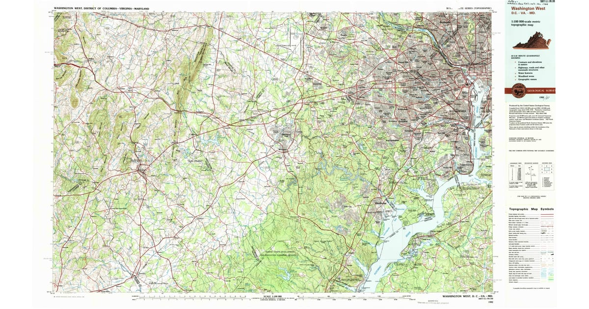 1980s Maps of Bull Run Mountain - Washington West Fauquier County Va Usgs Topo 1982 P1983 Og 1200x630