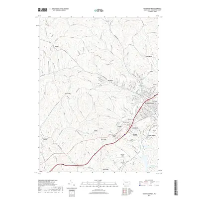 2019 Map of Washington West, 2019 Print