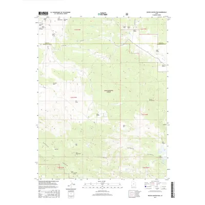 2017 Map of Water Canyon Peak, 2017 Print