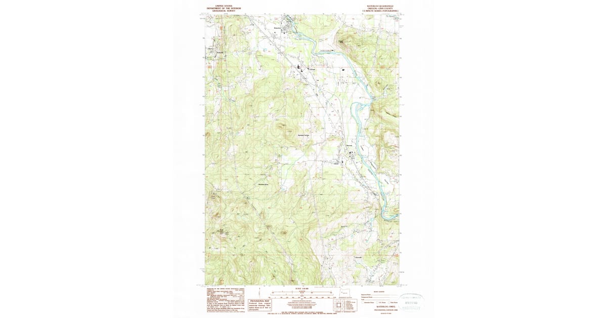 1988 Map of Waterloo, OR — High-Res | Pastmaps