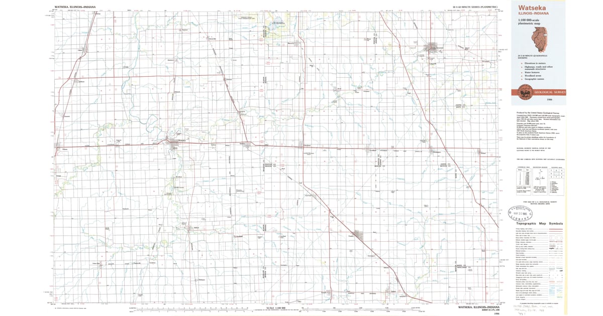 1980s Maps of Morocco IN Pastmaps - Watseka Iroquois County Il Usgs Topo 1984 P1985 Og 1200x630 