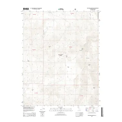 2015 Map of Waucoba Mountain, 2015 Print