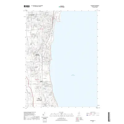 2018 Map of Waukegan, 2018 Print