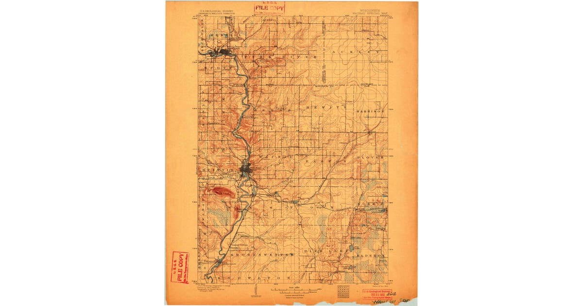 1900 1909 Maps of Norrie WI - Wausau Marathon County Wi Usgs Topo 1902 Og 1200x630 