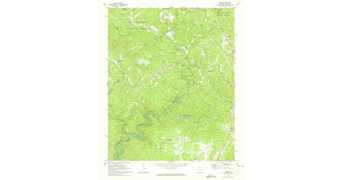 1971 Map of Webb, Gilmer County, GA — High-Res | Pastmaps