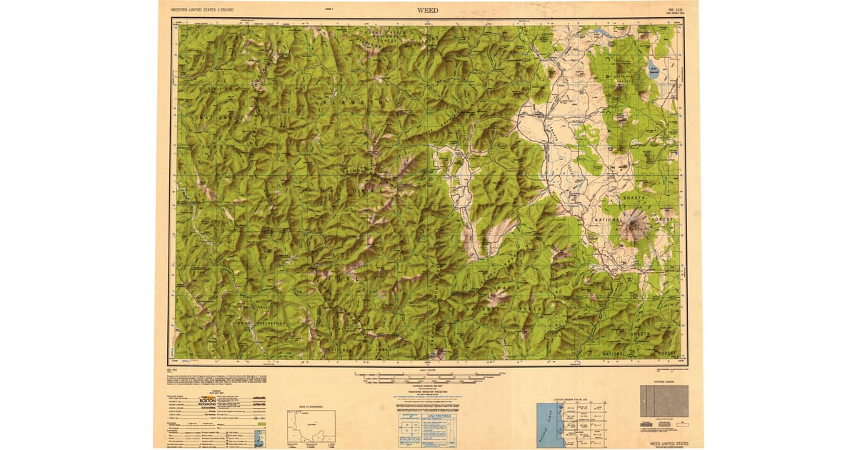 1950s Maps of Etna CA Pastmaps - Weed Siskiyou County Ca Usgs Topo 1950 Og 1200x630 