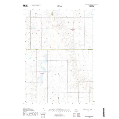 2017 Map of Wessington Springs NW, 2017 Print