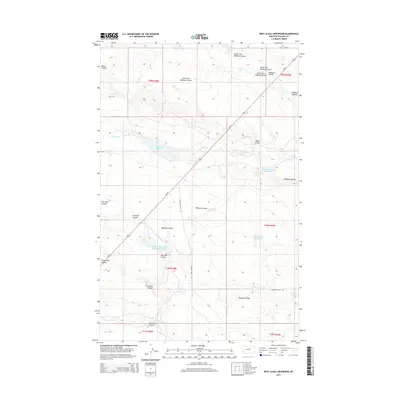 2014 Map of West Alkali Reservoir, 2014 Print