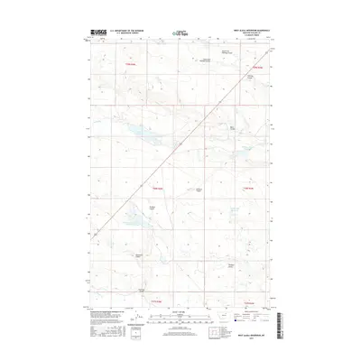 2017 Map of West Alkali Reservoir, 2017 Print