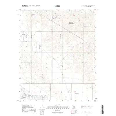 2018 Map of West Berdoo Canyon, 2018 Print