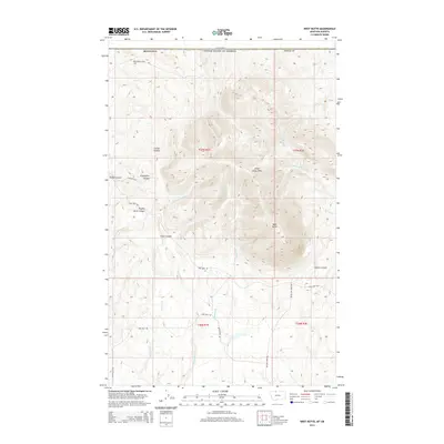 2014 Map of West Butte, 2014 Print