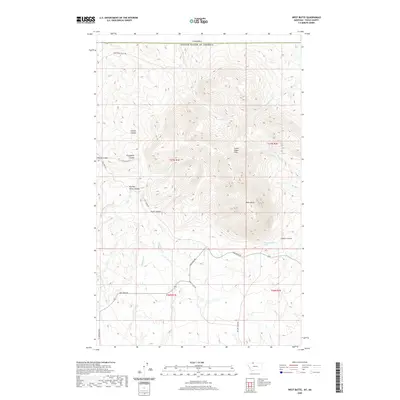 2020 Map of West Butte, 2020 Print
