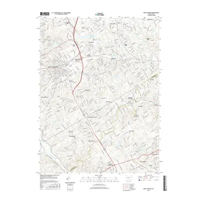 2016 Map of West Chester, 2016 Print