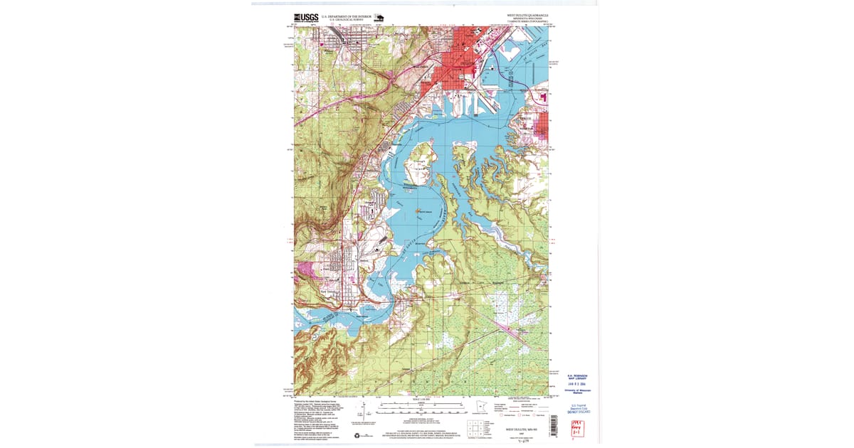 1997 Map 1997 Map of West Duluth, St. Louis County, MN — High-Res | Pastmaps
