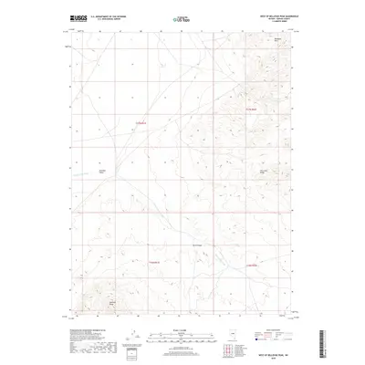 2018 Map of West of Bellevue Peak, 2018 Print