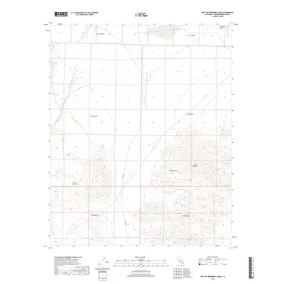 2018 Map of West of Broadwell Mesa, 2018 Print