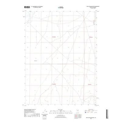 2018 Map of West of Delcer Buttes, 2018 Print