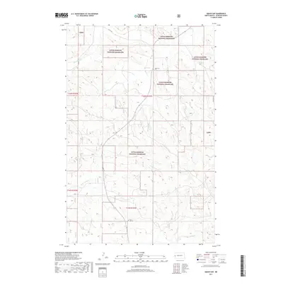 2017 Map of West of Flat Rock Butte, 2017 Print