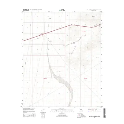 2015 Map of West of Flattop Mountain, 2015 Print