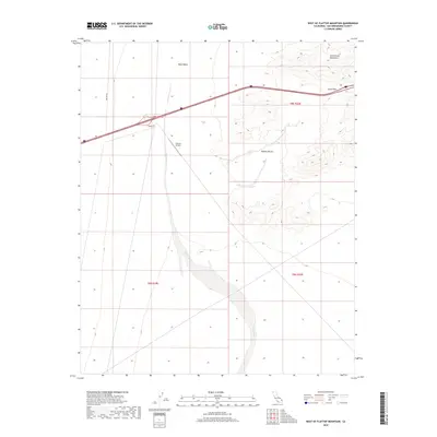 2018 Map of West of Flattop Mountain, 2018 Print