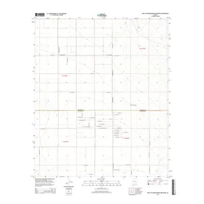 2014 Map of West of Greasewood Mountain, 2014 Print