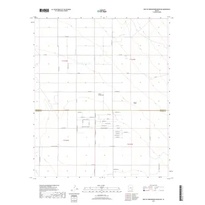 2018 Map of West of Greasewood Mountain, 2018 Print