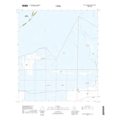 2018 Map of West of Johnson Bayou, 2018 Print