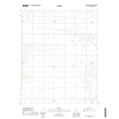 2018 Map of West of Red Pass Lake, 2018 Print