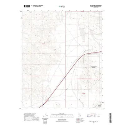2018 Map of West of Soda Lake, 2018 Print
