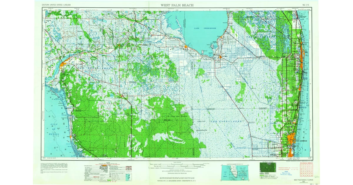 Old Maps of Palmetto Palms FL - West Palm Beach Palm Beach County Fl Usgs Topo 1956 P1964 Og 1200x630