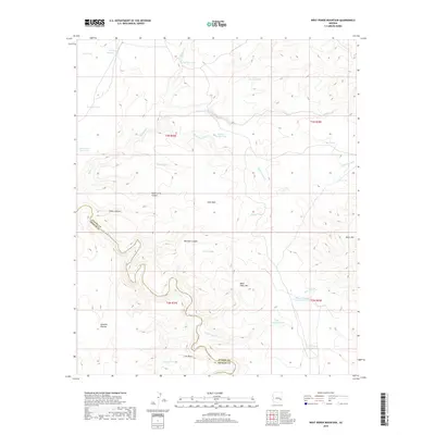 2018 Map of West Poker Mountain, 2018 Print