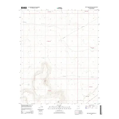 2014 Map of West Sunset Mountain, 2014 Print