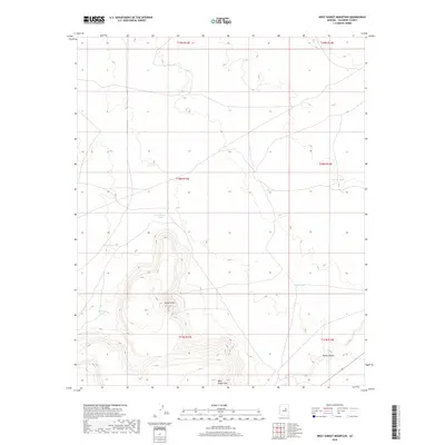 2018 Map of West Sunset Mountain, 2018 Print