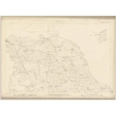 1911 Map of Westmeath - Sheet 1 & 1A & 1B, 1913 Print