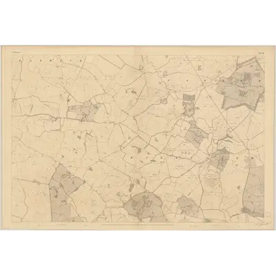 1837 Map of Westmeath - Sheet 13, 1838 Print
