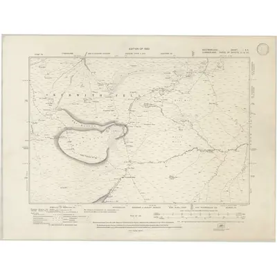 1911 Map of Westmorland I.SE, 1920 Print