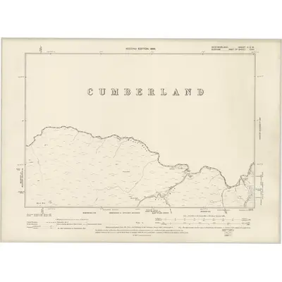 1897 Map of Westmorland II.SW, 1899 Print